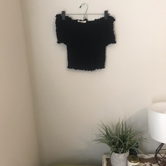 Amercian Threads Tops - American Threads Off The Shoulder Crinkle Top